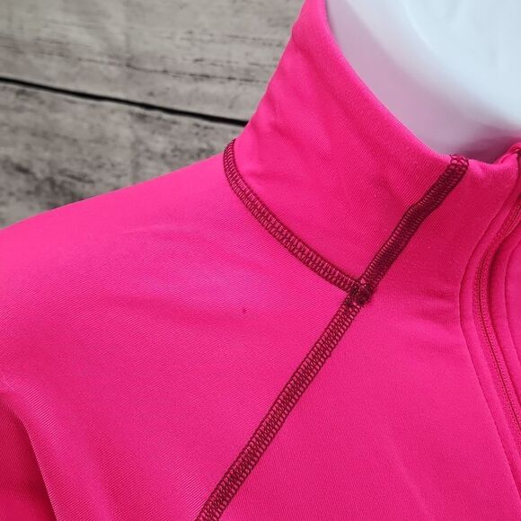 🔹️HOST PICK Nike Hot Pink Fleece Lined 1/2 Zip Mock Neck Athletic Top Large - Picture 15 of 15
